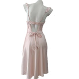 Sexy Pyjamas Women's Simulation Silk Summer Slings Long Dress Pure Wind Ice Silk Pajamas With