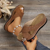 Slopes And Slippers Women's New Summer Sandals Flat-Bottomed Slippers Anti-Slip Rocking Line Light Cool