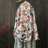 New Large-Size Loose Literary And Art Retro Broken Cotton Shirt With Long