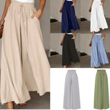 Wide Leg High Waist Long Culottes