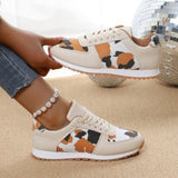 2025 Spring And Autumn New Leopard-Print Leisure Single Shoes Women's Flat Bottom With Sports Casual