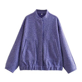 New Loose Casual Coat Street Standing Collar Dark Button Coat Casual Jacket