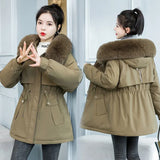Cotton-Padded Jacket Female Long Style 2023 New Velvet Pie To Overcome Cotton-Padded Jacket Korean Version Loose Down Cotton Jacket Winter Coat-Outfit