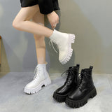 Martin Boots Women's New Korean Version Of Fashion Women's Shoes Thick Bottom With Sided Zipper Women's Boots In Autumn/Winter