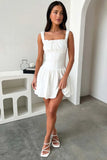 Elegance Elegant Women's New Slings Sexy Low-Chest Girded Waist Dress