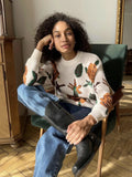 2025 New Round-Neck Sweater Flower Weaving Loose Soft Knitted T-Shirt Women's