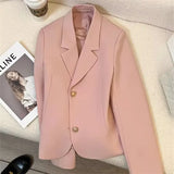 Zingj 2024 New Orange Short Style Small Suit Jacket Female Temperament Show Thin Casual Commuter Wind Jacket