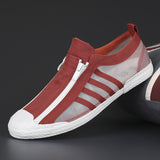 Men's Shoes 2025 Summer New Men's Canvas Shoes Korean Version Of The Trendy Casual Shoes Zipper