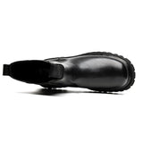 2025 New Youth Round Head Trend High Help Middle Tube Thick Bottom Set Foot Men's Thick Bottom Martin Boots
