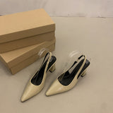 Temperament Baotou Sandals Women 2025 Summer New Korean Commuter Light Heels Paint Coarse Fashion Single