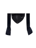 Black Hoodies Women Retro Belt Zipper Sweatshirts Y2K Fashion Casual Long Sleeve Hooded Vintage Streetwear Jackets
