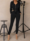 And Winter Fashion Hooded Short Cone-Shaped Jersey Trousers Casual Sports Suit