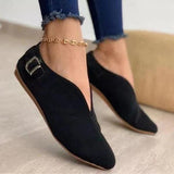Summer New Women's Shoes Flat Tip Casual Single Shoes Low Help Shoes Size