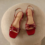 Head Bow Flat-Soled Sandals Women In The Summer Of 2025 New Niche Design Sense Weaving Beach