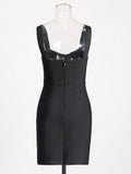 Spring 2025 New Fashion Sexy Diamond Inlay Splicing Design Sense Of The Body Sling Bag Hip Dress