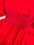 Autumn Women Sexy Slash Neck Lace Patchwork Irregular Party Long Dress Red/Black/Green Lantern Sleeve Off Shoulder