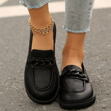 Soft Leather Shoes Women 2025 New Fashion Round Head Comfortable British Wind Thick Sole Single Shoes Spring And Autumn Small Leather