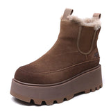 Skin Thick Bottom Pine Ice Boots Women 2025 Winter New Warm Thick Velvet Short Boots Comfortable Leisure Cotton
