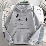 And Winter New Harajuku Sweatshirt Couple Shirt Personality Retro Dinosaur