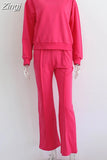 Tracksuit Sweatshirts Set Women Two Piece Set Autumn Pullover Loose Sweatpants And Sweatshirts For Women Set Wide
