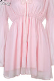 Casual Slash Neck Chiffon Beach White Dress Women Flare Sleeve Off Shoulder Sexy Summer Dress 2023 Double Layer