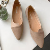 Leather Shoes Splice Color Shoe Ballerina Slip On Shoes Women Flats 2023 Fashion Pointed Toe Ballet Footwear buty