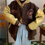 Vintage Badge Embroidered Varsity JacketOutfit