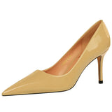 Shoes Patent Leather Woman Pumps Women Heels Stiletto 8 Cm High Heels Female Shoes Party Shoes Fashion Pumps