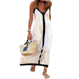 Spot 2025 Summer New Women's Fashion Color Sling In The Long Vacation Wind