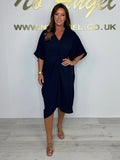 Summer New Leisure Loose Shoulder Sleeves Pure Color Irregular Kinesion