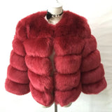 Fever Imitation Fox Fur Coat Women's Short-Sleeved Fur