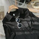 With A Long-Sleeved Net Version Of The Shirt For Women In Autumn Loose Leisure Design With A Small Shirt Stack To Wear