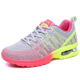 Women's Shoes Spring New Mesh Fly Weaving Breathable Lightweight Air Cushion Sneakers Women's Korean Version Of Student Casual Running