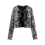 Explosive Women's Two-Color Bow Tie With Sel Dress