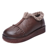 Layer Of Cowhaired Lamb Lamb Wool Cotton Shoes Winter New Comfortable Leisure Warm Snow