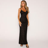 Zingj Autumn And Winter Fashion New Sexy V Collar Lace Collection Purse Hip Sling Dress
