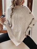 New Autumn And Winter High-Collar Button Decoration Bat Shirt Sworn