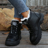 New Autumn And Winter Ladies Keep Warm Martin Boots Plus Velvet Thick And Thick-Bottomed Short Boots