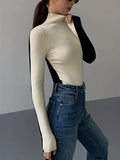 And Winter Small Collar Knitted New Long Sleeves On The Back Of The Back Can Be Worn