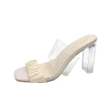 Red Cold Slippers Women Wear 2025 New Fairy Wind Korean Version Of The Coarse And Fashion Side High And