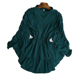 Zingj Net Color Tightened Long-Sleeved