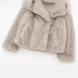 Winter New Women's Artificial Fur Effect Short Coat