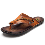New Summer Men's Casual Large-Size Sandals Trendy Men's Flip-Footed Beach Shoes Men's Cool