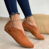 Summer New Women's Shoes Flat Tip Casual Single Shoes Low Help Shoes Size