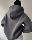 New Plus Velvet Hooded Printing Long-Sleeved Base With Sweater V-Neck