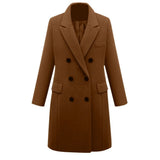Autumn And Winter Station Long Large Size Hair, The Female Coat Seven Color Eight Double Buckle Coat Fast