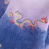 New Spring Design Texture Splicing Embroidery Loose Sweater