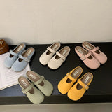 Jane's First Half Slippers Women Wear Half-Dragging 2025 Color Soft Flat Soles Pedaling Muller Shoes