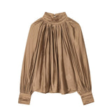 Women's Clothing Explosion Fashion Casual Temperament Collared Folded