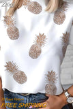 2023 Women Summer Short Sleeve Pullover T-shirt Tops Female Personality Print Stand Collar Blouses Outfits Casual